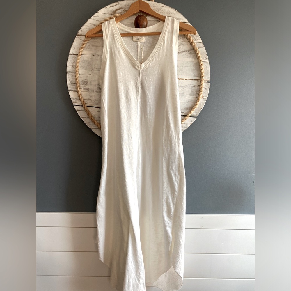 V-neck Cotton Maxi shirt dress - Picture 2 of 10